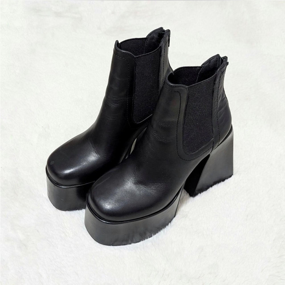 SOLD - Black Platform Ankle Boots